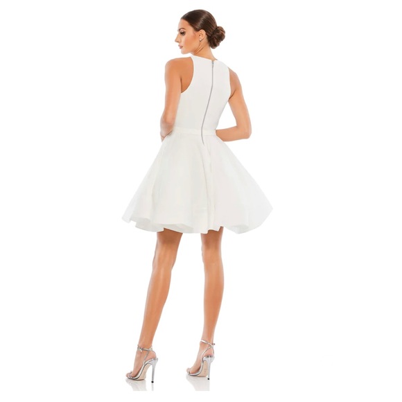 New Ieena for Mac Duggar HIGH NECK SLEEVELESS SKATER DRESS size 12 - Picture 2 of 12